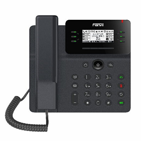 Fanvil V62 SIP telefon, 2,7"podsv.disp., 6SIP, 15DSS tl., USB, dual Gbit, PoE