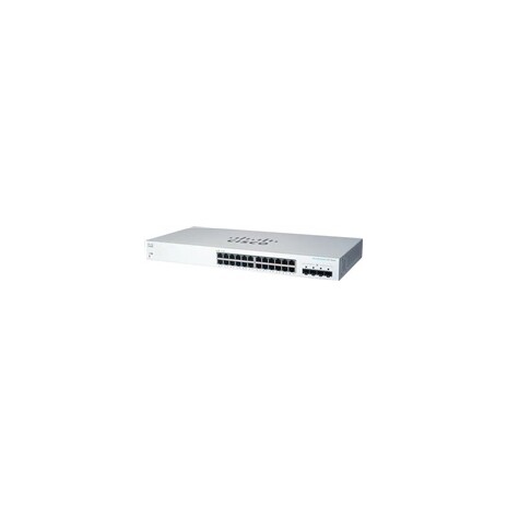 Cisco switch CBS220-24T-4G, 24xGbE RJ45, 4xSFP, fanless - REFRESH