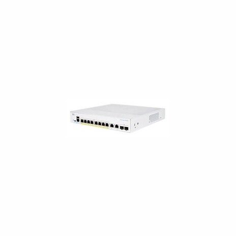 Cisco switch CBS350-8FP-2G, 8xGbE RJ45, 2xGbE RJ45/SFP, fanless, PoE+, 120W - REFRESH