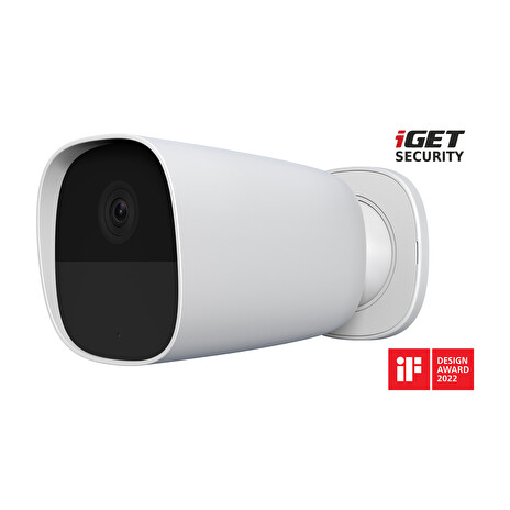 iGET SECURITY EP26 White - WiFi bateriová FullHD kamera, IP65, zvuk,samostatná a pro alarm M5-4G CZ