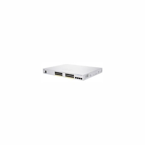 Cisco switch CBS350-24P-4G, 24xGbE RJ45, 4xSFP, fanless, PoE+, 195W - REFRESH