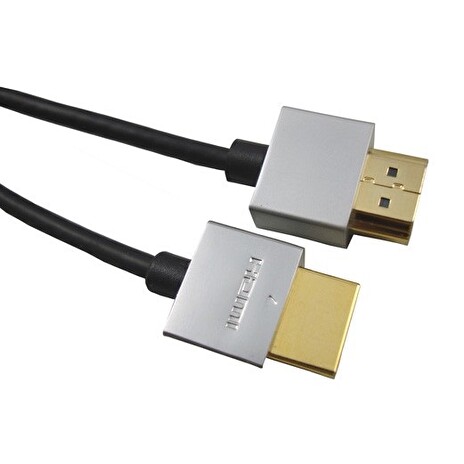 PremiumCord Slim HDMI 2.0 High Speed + Ethernet kabel, zlacené konektory, 1,5m