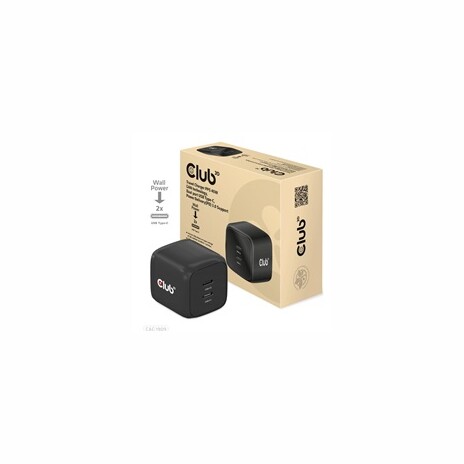 Club3D cestovní nabíječka PPS 45W GAN technologie, Dual port USB Type-C, Power Delivery(PD) 3.0 Support