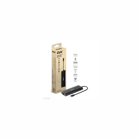 Club3D Dokovací stanice USB-C, 8-in-1 MST Dual 4K60Hz, Display Travel Dock