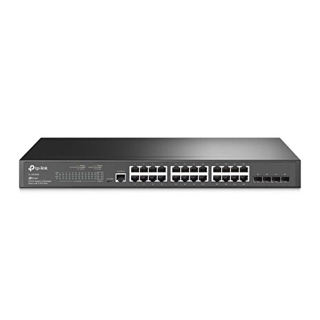 TP-LINK switch 24-Port GbE L2+ "JetStream™, 4 SFP SlotsPORT: 24× GbE RJ45 Ports, 4× GbE SFP