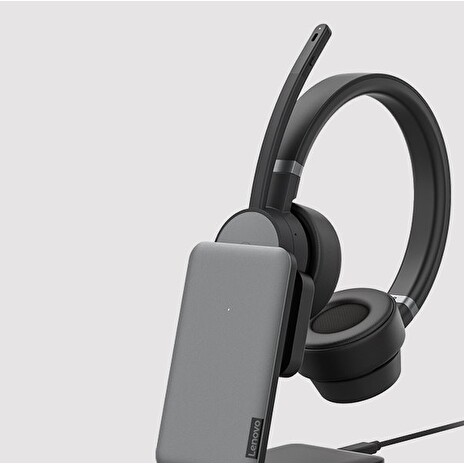 Lenovo sluchátka GO Wireless ANC (MS Teams) + nabíjecí stojánek