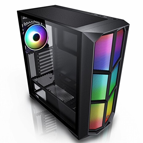 EVOLVEO Functio 3/Midi Tower/Transpar./Černá