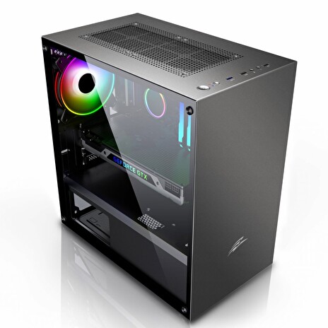 EVOLVEO M4/Micro ATX/Transpar./Černá