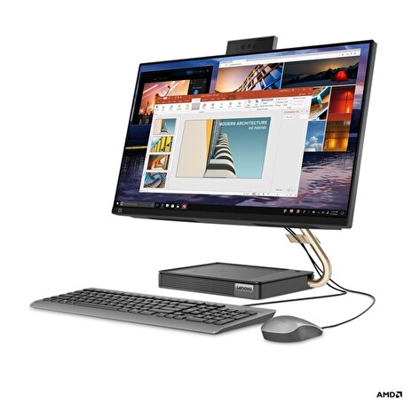 Lenovo IdeaCentre AIO 5 24ALC6 AMD Ryzen 5 5500U/16GB/SSD 512GB/23,8" FHD/IPS/250nitů/JBL repro/webcam/WIN11 Home/šedá
