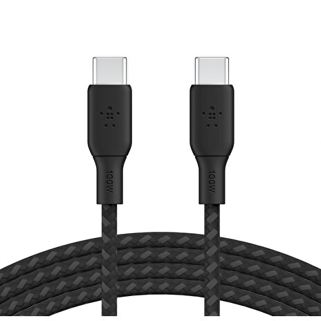 Belkin BOOST CHARGE™ USB-C/USB-C kabel 100W, 3m, černý - odolný