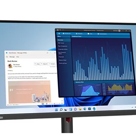Lenovo LCD T27p-30 27'' IPS/3840x2160/6ms/HDMI/DP/USB-C/Výškově nastavitelný/Pivot/Vesa/černý