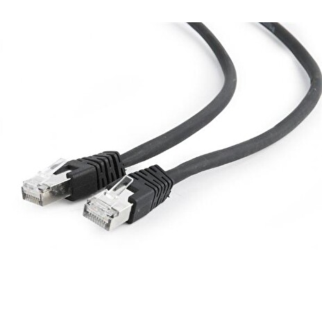Gembird Patch kabel RJ45, cat. 6A, FTP, LSZH, 5m, černý