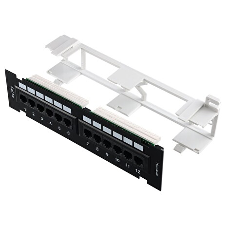 XtendLan Patch panel na zeď, 12 portů, CAT5E