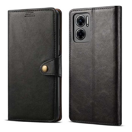 Lenuo Leather flipové pouzdro pro Xiaomi Redmi 10 5G, černá