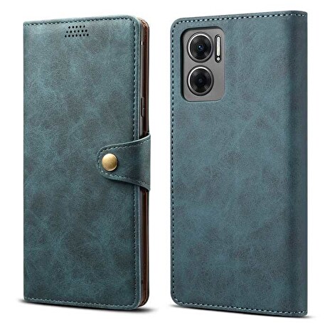 Lenuo Leather flipové pouzdro pro Xiaomi Redmi 10 5G, modrá