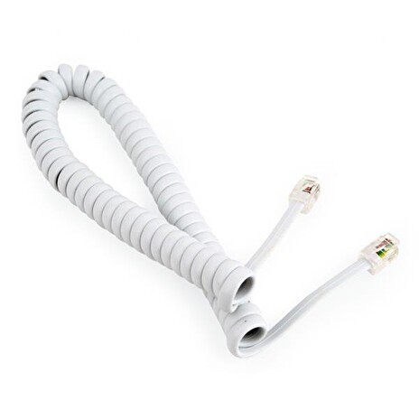 Gembird telefonní kabel 4P4C 2 metry, bílá