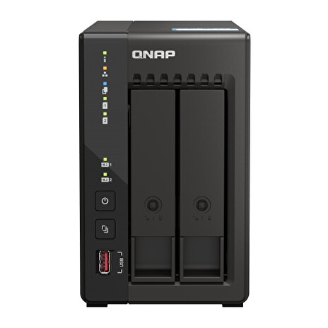 QNAP TS-253E-8G (4core 2,6GHz, 8GB RAM, 2x SATA, 2x M.2 NVMe slot, 2x HDMI 4K, 2x 2,5GbE, 4x USB)