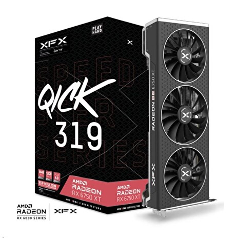 XFX Speedster QICK 319 AMD Radeon RX 6750 XT CORE 12GB GDDR6, AMD RDNA™ 2