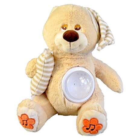 Hračka MaDe Medvídek Brumlík na spaní, světlo, usínací melodie, 30 cm