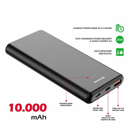 SWISSTEN POWER LINE POWER BANK 10000 mAh