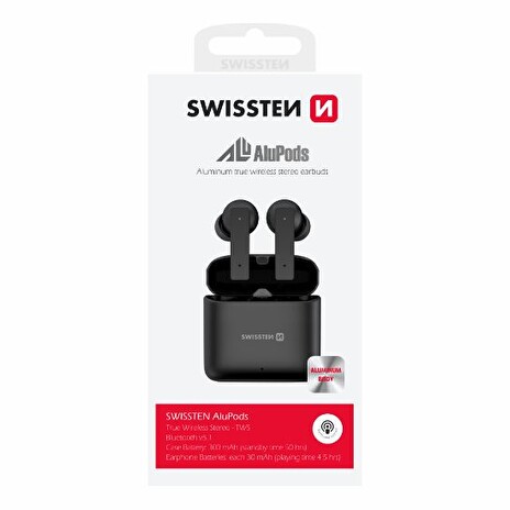 SWISSTEN BLUETOOTH TWS SLUCHÁTKA ALUPODS