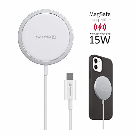 SWISSTEN MagStick WIRELESS NABÍJEČKA PRO APPLE IPHONE (kompatibilní s MagSafe)