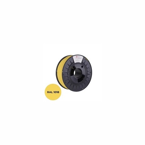 C-TECH Tisková struna (filament) PREMIUM LINE, PLA, zinková žlutá, RAL1018, 1,75mm, 1kg
