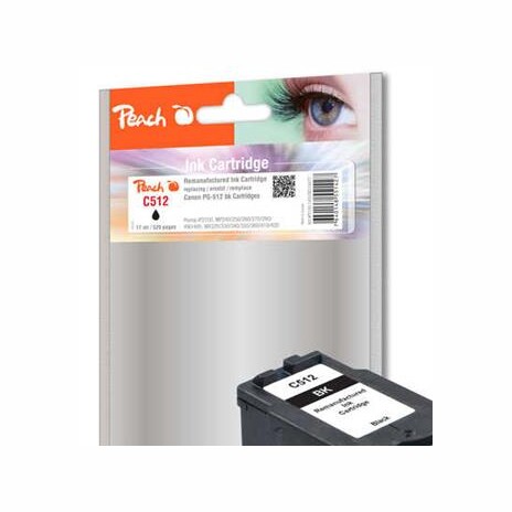PEACH kompatibilní cartridge Canon PG-512, Black, 17 ml