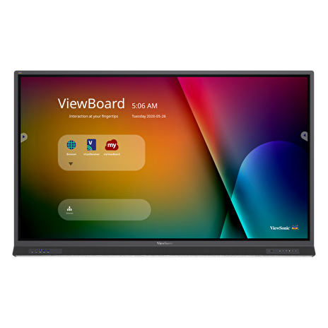 ViewsonicIFP7552-1A 75" dotykový 4K 7H/350cd//8ms/3xHDMI/VGA/DP/RS232/OPS/RJ45/7xUSB/USB-C/Repro 2x15/VESA/Android 9
