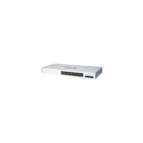 Cisco switch CBS220-24FP-4G, 24xGbE RJ45, 4xSFP, PoE+, 382W - REFRESH
