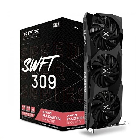 XFX AMD Radeon RX-6700 Core 10GB GDDR6 160bit, 2450MHz / 16Gbps, 3x DP, 1x HDMI, 3 fans, 2 slots