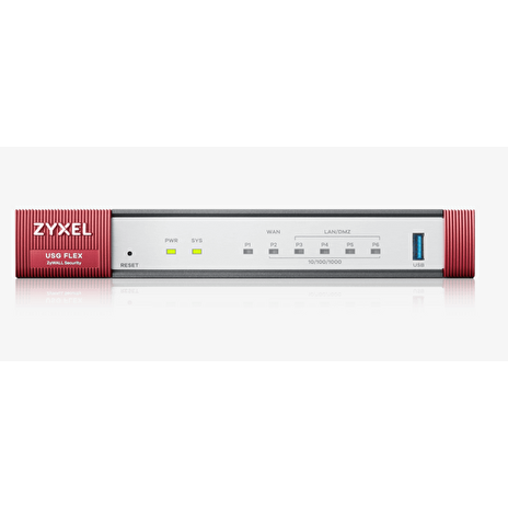 Zyxel USG Flex 100 Firewall 10/100/1000,1*WAN, 1*SFP, 4*LAN/DMZ ports, 1*USB with 1 Yr UTM bundle