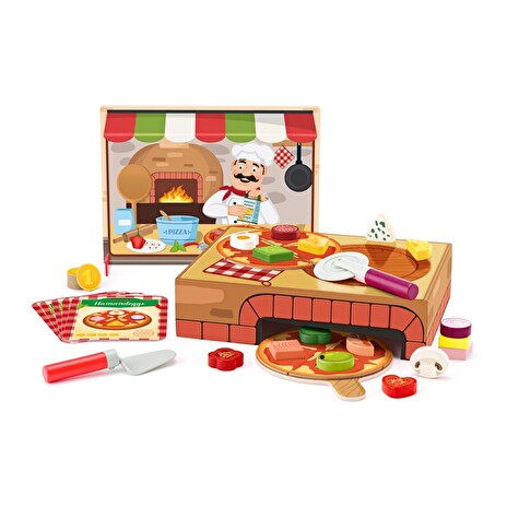 Hračka Woody Pizzerie Carlo, didaktická hra s vkládacími tvary