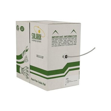 Kabel Solarix UTP cat5e drát 100m PVC