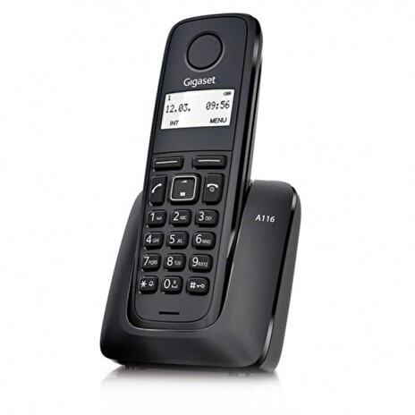 Gigaset A116 - DECT bezdrátový telefon, černá