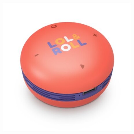 Energy Sistem Lol&Roll Pop Kids Speaker Orange, Přenosný Bluetooth repráček s výkonem 5 W a funkcí omezení výkonu