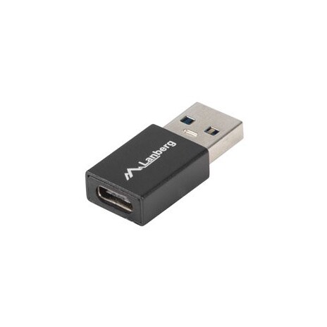 LANBERG USB-C(F) 3.1 na USB-A(M) adaptér černý