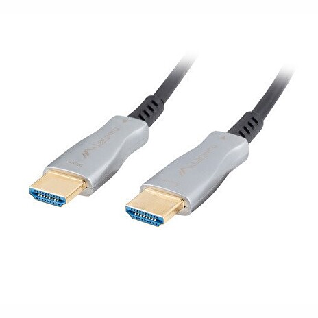 LANBERG Aktivní optický kabel High Speed with Ethernet 2.0, 4K@60Hz, M/M, délka 100m, černý, zlacené konektory