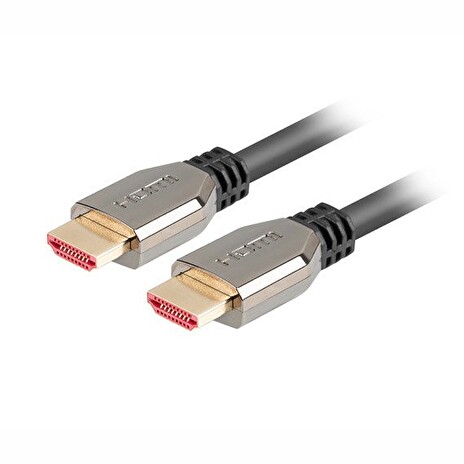 LANBERG Ultra High Speed HDMI 2.1 kabel, 48 Gbps, 8K@60Hz, 5K@120Hz, délka 1m, černý, zlacené konektory