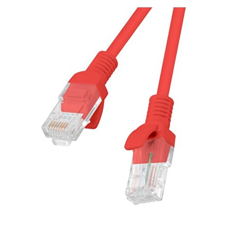 LANBERG Patch kabel CAT.5E UTP 0.5M červený Fluke Passed