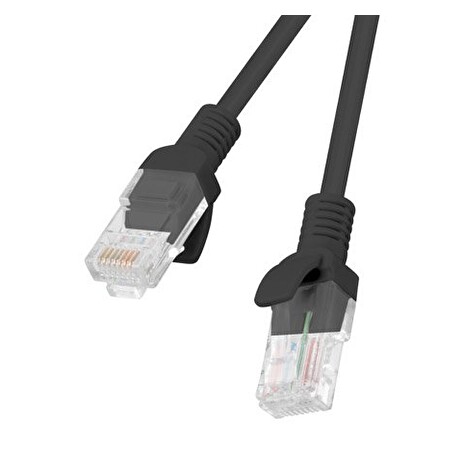 LANBERG Patch kabel CAT.6 UTP 0.25M černý Fluke Passed