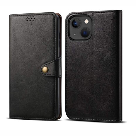 Lenuo Leather flipové pouzdro pro iPhone 14, černá