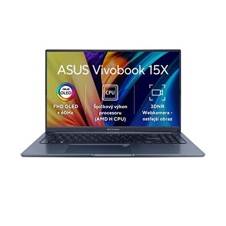 ASUS Vivobook 15X OLED R5-5600H/8GB/512GB SSD/15,6" FHD/OLED/2yr Pick up & Return/W11H/Modrá