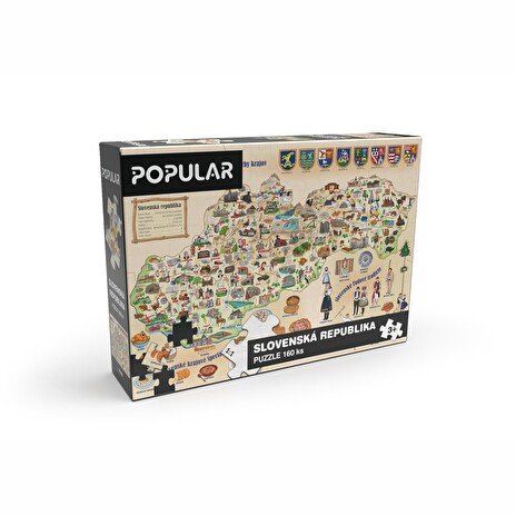 Puzzle Popular - Mapa Slovenska, 160 ks