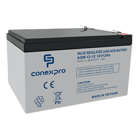 Baterie Conexpro AGM-12-12 VRLA AGM 12V/12Ah, T2