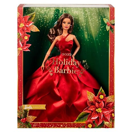 Panenka Mattel Barbie vánoční, černovláska