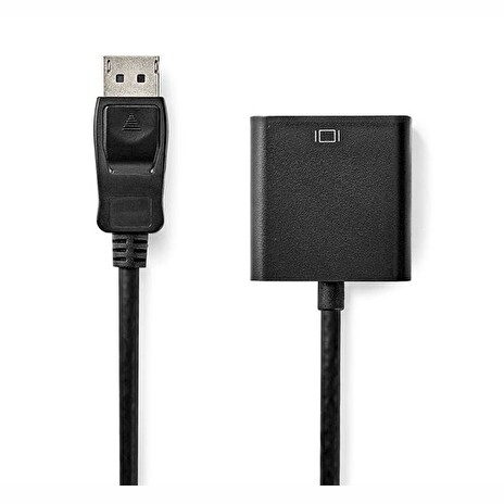 Nedis CCGB37351BK02- VGA kabel| DisplayPort Zástrčka - VGA Zásuvka | 0,2 m | Černá barva