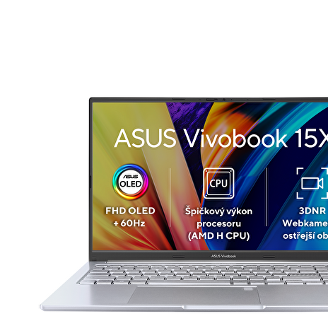 ASUS Vivobook 15X OLED R5-5600H/16GB/512GB SSD/15,6" FHD/OLED/2yr Pick up & Return/W11H/stříbrná