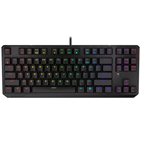 Endorfy herní klávesnice Thock TKL Kailh BL RGB /USB/ blue sw. / drátová / mechanická / US layout / černá RGB