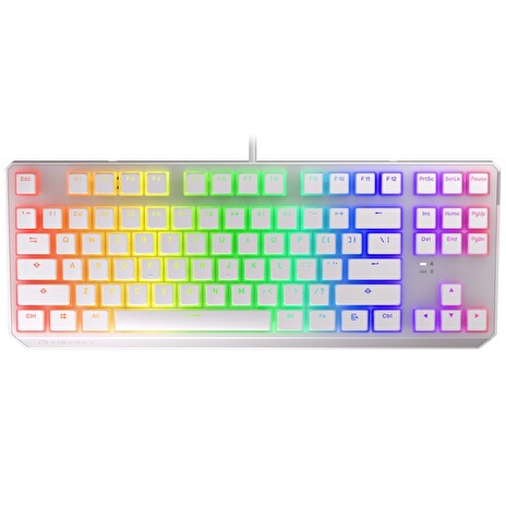 Endorfy herní klávesnice Thock TKL OWH Pudd.Kailh BL RGB /USB/ blue sw. / drátová / mechanická / US layout / bílá RGB